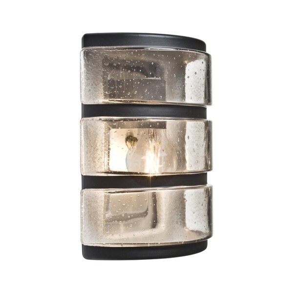Besa Lighting Costaluz, Aqua Series Wall Sconce, Black/Clear Bubble, 1x8W LED Filament AQUARBH-CL-EDIL-BK - main